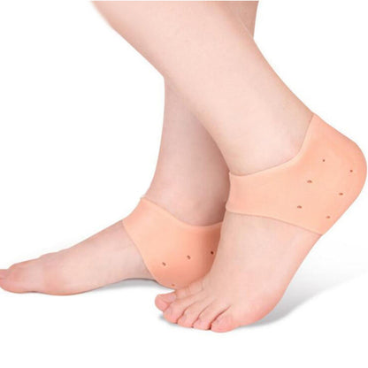 1 Pair Silicone Gel Heel Pad Socks for Pain Relief & Anti Crack Heel